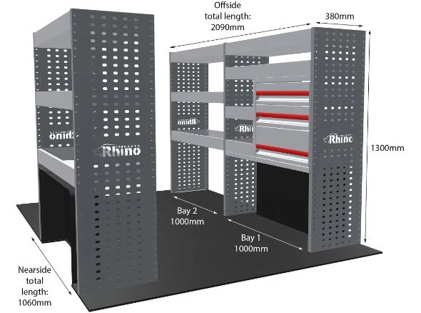 Rhino Van Racking Vauxhall Movano 2021- - Image 10