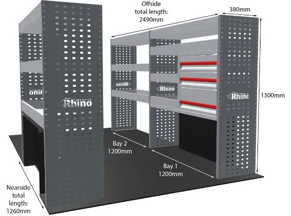 Rhino Van Racking Vauxhall Movano 2021- - Image 16